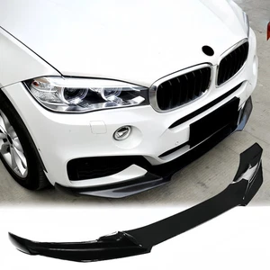 Alerón de parachoques delantero negro brillante apto para BMW X6 F16 M Sport 2015-2018 - Imagen 1 de 10