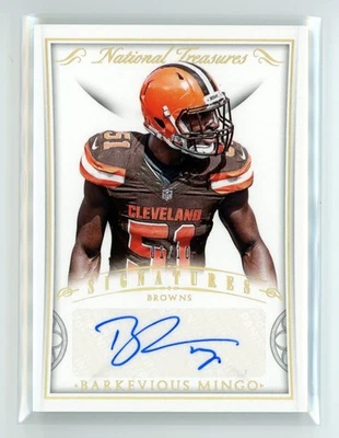 Barkevious Mingo 2015 National Treasures Signatures Gold Auto /10 SSP Browns LSU - Image 1 of 2