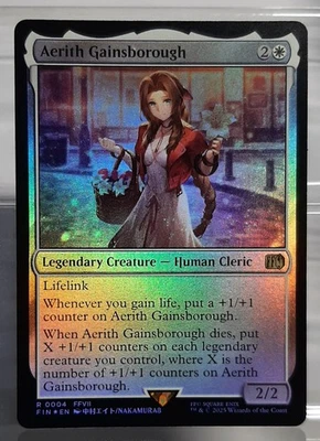 Magic - Aerith Gainsborough - Rare/Foil/Leg. Kreatur - MTG: FINAL FANTASY EN/NM - Bild 1 von 2