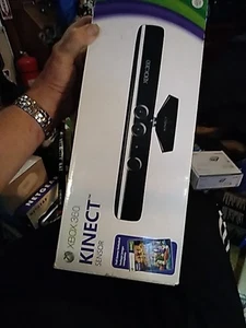 Microsoft Xbox 360 Kinect Motion Sensor Bar Used + two games NBA Motion sports - Picture 1 of 3