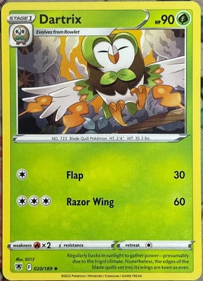 Dartrix - 020/189 - Astral Radiance Pokemon 2022 - Image 1 of 2