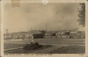 Booneville, MS Rees Motor Court Prentiss County Mississippi Postkarte - Bild 1 von 2