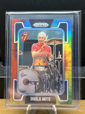 #'ed/49 🔥 CHARLIE WATTS SSP 2025 Panini Prizm The Rolling Stones Tie-Dye #23 - Image 1 of 4