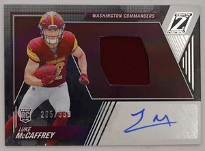 Luke McCaffrey 205/399 2024 Panini Zenith Relic Autograph RC Auto Patch - Picture 1 of 2