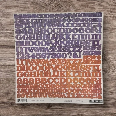 Basic Gray Alphabet & Number Stickers Fusion Letters Scrapbooking NEW - Image 1 of 4