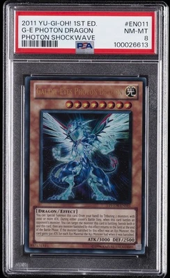 2011 YU-GI-OH! PHSW-PHOTON SHOCKWAVE 1ST ED GALAXY-EYES PHOTON DRAGON PSA 8 - Image 1 of 2