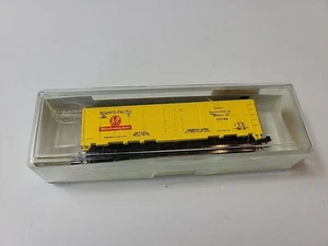 Model Power Box Car N Scale Train Refrigerator Freight Car Yellow A P Yellow TG - Picture 1 of 5