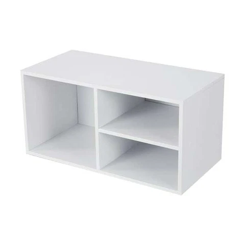 Classy 3 Section Shelf White Display Modular Unit Stand Home Decoration AU Cover