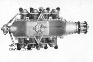 Curtiss aeroplane engine Model V-2 motor airplane photograph photo - Picture 1 of 1