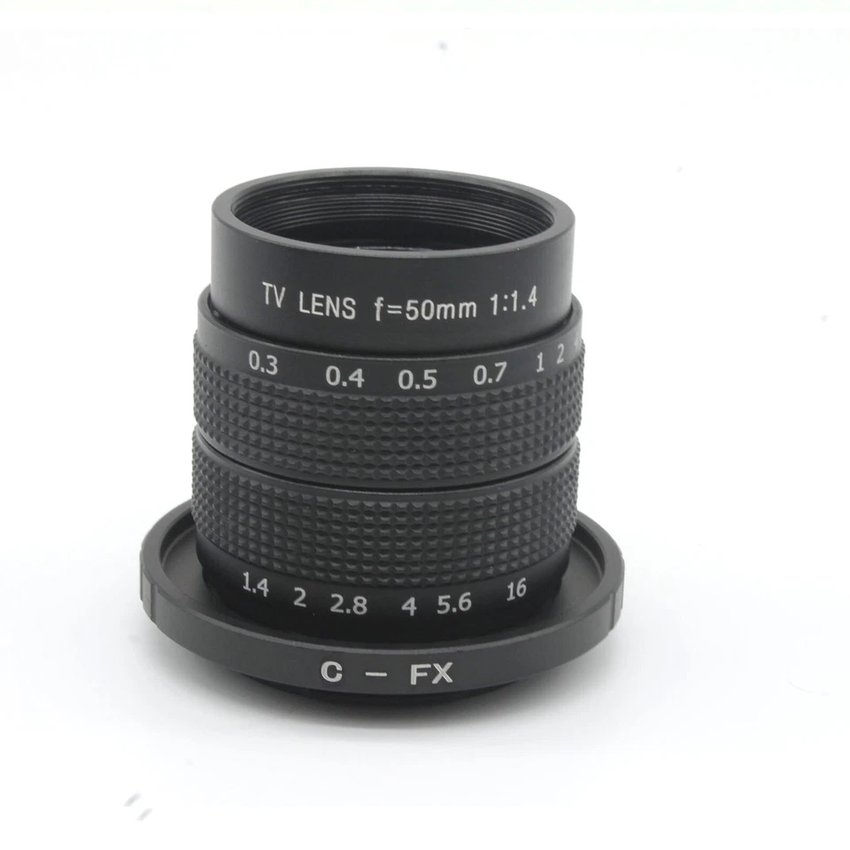 Fujian 50mm F1.4 CCTV Movie Lens for Fuji Fujifilm X-A2 X-A1 X-T1 X-E2 X-1M X-H1 - Image 1 of 4