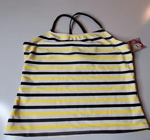 OP Tankini Black And Yellow Girls 14/16 Swimsuit  NWT Vacation Pool BEACH - Picture 1 of 10