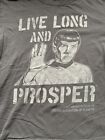 T-shirt Star Trek Spock Live Long And Prosper Medium szary