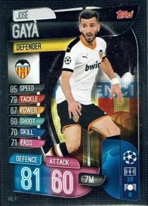 Topps Match Attax Champions League 19/20 Karte Nr. VAL 4 Jose Gaya Valencia CF - Picture 1 of 1