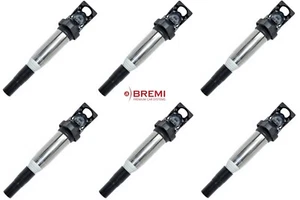 Set 6 Ignition Coils W. Spark Plug Connector BREMI For BMW OEM 12138657273 - Picture 1 of 8