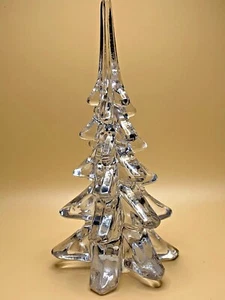 Vintage Crystal Christmas Tree 1992 Enesco Taiwan 8.5 in Tall - Picture 1 of 8