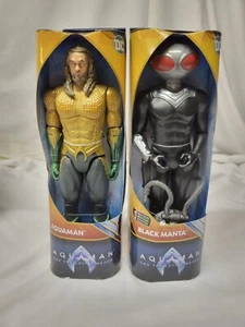 Lote 2 Figuras de Acción Black Manta 1ª Edición y Aquaman 12" REINO PERDIDO NUEVO DC  - Imagen 1 de 8