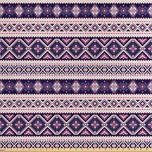 aztekisch Satin Stoff als Meterware Aboriginal geometrisches Muster - Bild 1 von 11
