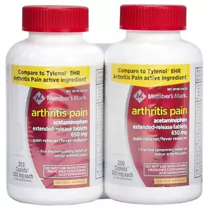 Member's Mark 650 mg Arthritis Pain Tablets (200 ct., 2 pk.) by Members Mark - Picture 1 of 1