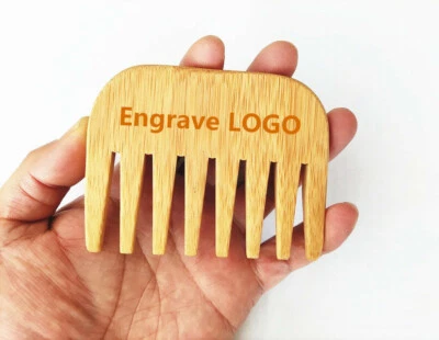 Customize Logo-Bamboo Wood Combs Beard Comb Wide Tooth Massage Hair Square Comb - Image 1 of 4
