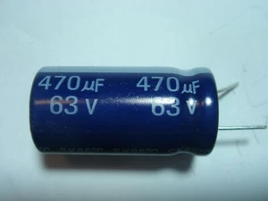 3X 470uF 63V 105°C ESR=0,10 ELKO Radiale #2E18 - Picture 1 of 2
