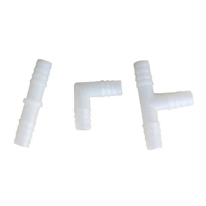 1x 8-16mm Plastic Barbed 90 Degree Elbow T Piece 3 Way Water Hose Joiner Adapter - Picture 1 of 18