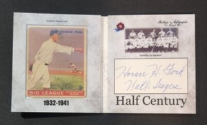 Horace Ford 2020 Historic Autographs Half Century Auto & 1933 Goudey Booklet BAS