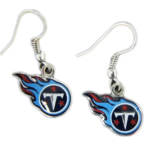 Tennessee Titans NFL J-Hook Team Logo Women’s Dangle Earrings Cover