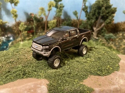 2019 Ford Ranger  Lifted 4x4 Truck 1/64 Diecast Custom Off Road Matchbox - Image 1 of 4