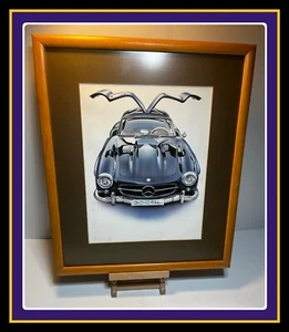 Litografía de colección "Mercedes 300 SL" firmada por Wolfgang Kuzel enmarcada rara 1988 - Imagen 1 de 24