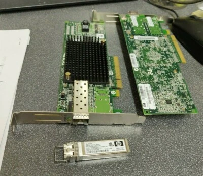 2x HP AJ762A StorageWorks 81E 8GB Single Port PCIe Fibre Channel HBA +AJ718A SFP - Image 1 of 3