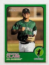 2022 Topps Heritage Minor League Jonatan Clase Green Border /75 #148 Mariners