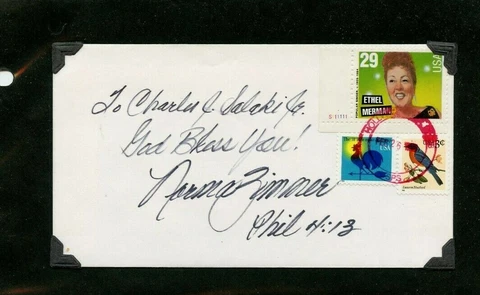 Autographed Envelope Norma Zimmer Vocalist Lawrence Welk's "Champagne Lady Cover