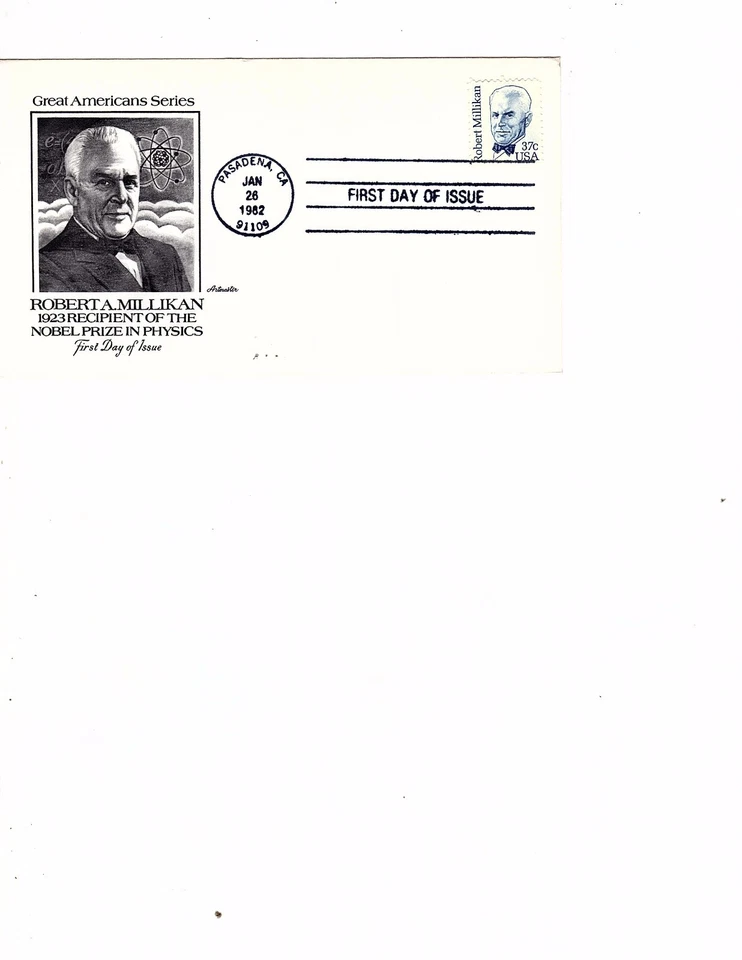1866 FDC 37c ROBERT A MILLIKAN ARTMASTER U/A 28 in auction   cv $ 63.00 (g13 - Image 1 of 1