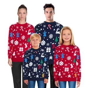 Family Christmas Jumper Mens Womens Kids Unisex Ladies Xmas Knit Sweater Novelty - Picture 1 of 10