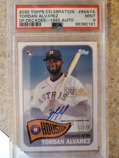 2020 Topps Celebration Of The Decades Yordan Alvarez Auto RC  /25 Astros PSA 9