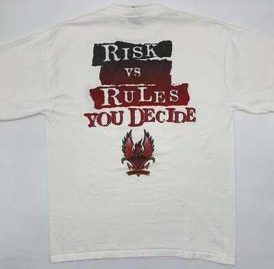 Camisa De Colección B Ware Risk Everything Risk vs Rules You Decide Skate Y2k Talla L Años 90 Foto 1 de 4