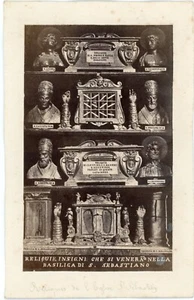 FOTO Fotoalbumine, Die Reliquien Reliquien Basilika S. Sebastiano - Bild 1 von 2