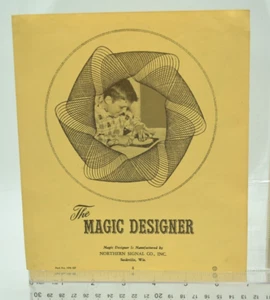 Vintage Hoot-Nanny The Magic Designer Spirograph INSTRUCTION MANUAL - Picture 1 of 6