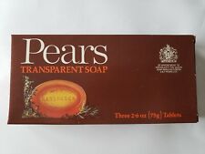 ORIGINAL PEARS TRANSPARENT SOAP UK ENGLAND - ORIGINAL FORMULA - THREE 75g BARS