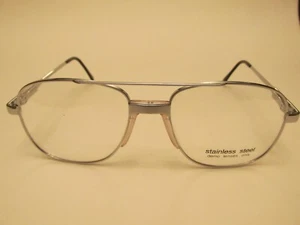 Highland 456 Stainless Steel Chrome Aviator Mens Eyeglasses  54 20 140 - Picture 1 of 9