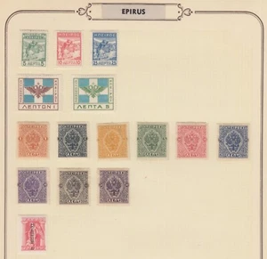EPIRUS 15 MINT LIGHT HINGED STAMPS SEE PICTURE - Picture 1 of 1