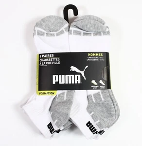 Puma Hombre 6 Pares Calcetines Acolchados Cuarto Crew Talla L (Hombres 8-12) - Imagen 1 de 2