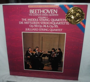 BEETHOVEN: Complete String Quartets, Vol. 2, LP record, 3 LPs, NM, Juilliard - Picture 1 of 1