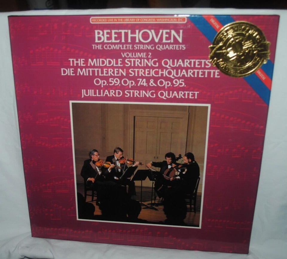 BEETHOVEN: Complete String Quartets, Vol. 2, LP record, 3 LPs, NM, Juilliard - Image 1 of 1