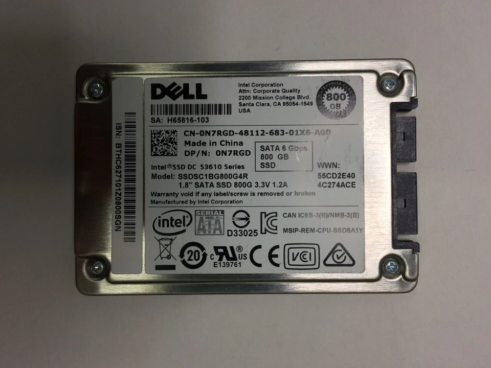 800GB SSD 1.8" mixed brands - Image 1 of 1