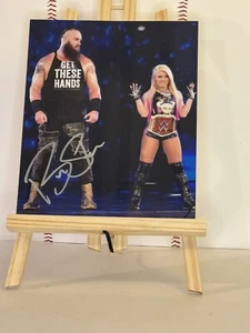 WWE BRAUN STROMAN SIGNED 8X10 W/ ALEXA BLISS IN PHOTO SIGNED BY SUPERSTARS CERT. - Picture 1 of 4