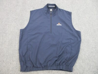 Chaleco Footjoy Para Hombres Adultos Grande Azul Golfista Informal Cremallera Sin Mangas Abrigo Logo Foto 1 de 4