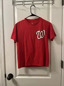 Majestic Jungen Grafik T-Shirt Washington Nationals MLB Werth #28 Gr. M rot - Bild 1 von 17