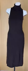 Lauren Ralph Lauren 100% Kaschmir Rollkragen langes braunes Kleid ärmellos M - Bild 1 von 15
