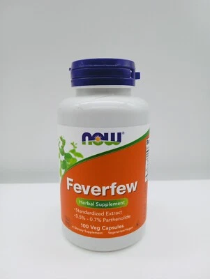 NOW FOODS Feverfew - 100 Veg Capsules 08/2025 - Image 1 of 4